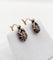 Dormeuses victoriennes - Boucles d'oreilles en or rose, argent et diamants 58 Facettes A07593