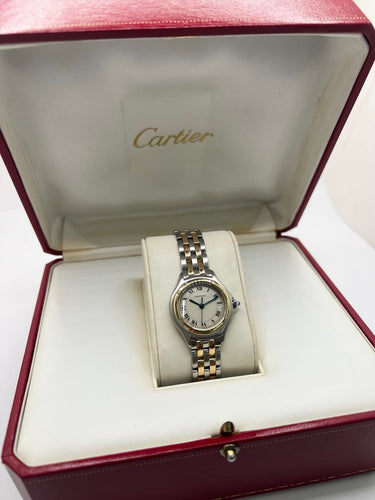 Montre Cartier Panthère Cougar - Montre en or jaune et acier 58 Facettes 2135