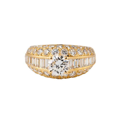 56.5 Cartier Gina - Bague cocktail en or jaune 18k et diamants 58 Facettes 294