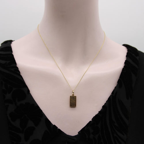 Mechanical birthday pendant in 14K gold and enamel 58 Facettes 11173