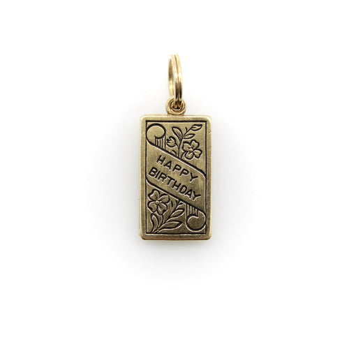 Mechanical birthday pendant in 14K gold and enamel 58 Facettes 11173