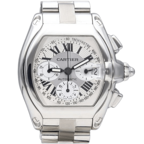 Cartier Roadster - Montre chronographe en acier 58 Facettes MT47475