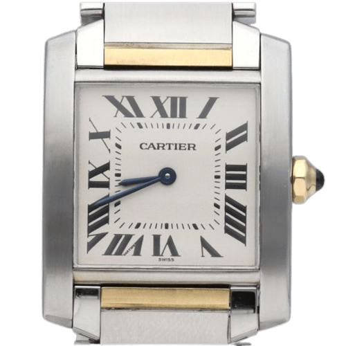 Cartier Tank Française - Montre en or jaune et acier 58 Facettes MT47629