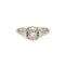 Bague 56 Art déco - Bague en or blanc 14k, diamants et émeraudes 58 Facettes G13877