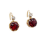 Traviesas antigüedades - Pendientes de oro de 18k, granates y diamantes 