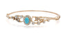 Bracelet ancien - Or 14 carats, diamants et turquoise 58 Facettes 13495