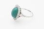 Bague 55 Bague en platine avec turquoise et diamants 58 Facettes 12386A