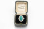 Bague 55 Bague en platine avec turquoise et diamants 58 Facettes 12386A