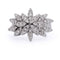 Bague 54 Bague florale en or blanc 18 kt et diamants 58 Facettes AN697 '(0769)