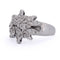 Bague 54 Bague florale en or blanc 18 kt et diamants 58 Facettes AN697 '(0769)