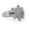 Bague 54 Bague florale en or blanc 18 kt et diamants 58 Facettes AN697 '(0769)