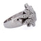 Bague 54 Bague florale en or blanc 18 kt et diamants 58 Facettes AN697 '(0769)