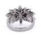 Bague 54 Bague florale en or blanc 18 kt et diamants 58 Facettes AN697 '(0769)