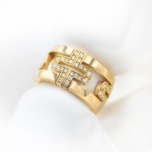 Bague 52 Bulgari Parentesi - Bague en or jaune et diamants 58 Facettes 632A26_M