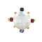 Bague 54 Bague victorienne « Man in the Moon » en or jaune 14k, pierre de lune 58 Facettes G13683