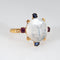 Bague 54 Bague victorienne « Man in the Moon » en or jaune 14k, pierre de lune 58 Facettes G13683