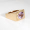 Bague Bague carrée kunzite vintage années 1970 en or jaune 14 carats 58 Facettes G13895