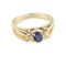 Omkeerbare ring in 18K geelgoud met saffier en diamanten 