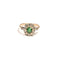 Bague 58 Bague marguerite ovale en or rose, platine, émeraude et diamants 58 Facettes LMB-386