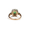 Bague 58 Bague marguerite ovale en or rose, platine, émeraude et diamants 58 Facettes LMB-386