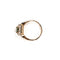 Bague 58 Bague marguerite ovale en or rose, platine, émeraude et diamants 58 Facettes LMB-386