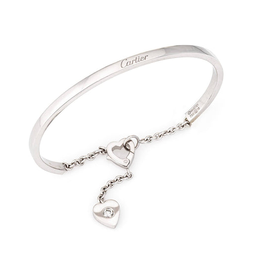 Bracelet Cartier Mon Amour - Bracelet jonc en or blanc 18 carats et diamant, taille 15 58 Facettes G13890