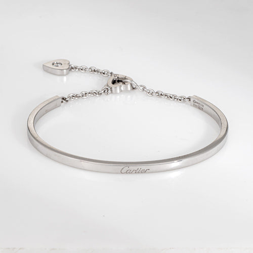 Bracelet Cartier Mon Amour - Bracelet jonc en or blanc 18 carats et diamant, taille 15 58 Facettes G13890