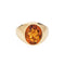 Bague 57 Bague chevalière vintage à citrine Madère 6 ct en or jaune 14k 58 Facettes G13952