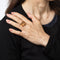 Bague 57 Bague chevalière vintage à citrine Madère 6 ct en or jaune 14k 58 Facettes G13952