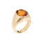 Bague 57 Bague chevalière vintage à citrine Madère 6 ct en or jaune 14k 58 Facettes G13952