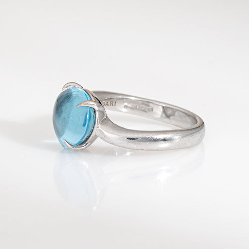 Bague 49 Bvlgari Mediterranean Eden - Bague en or blanc 18 ct avec topaze bleue 58 Facettes G13917