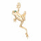 Pendentif Pendentif grenouille vintage en or jaune 14 carats, yeux émeraude 58 Facettes G13982