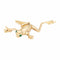 Pendentif Pendentif grenouille vintage en or jaune 14 carats, yeux émeraude 58 Facettes G13982