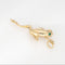 Pendentif Pendentif grenouille vintage en or jaune 14 carats, yeux émeraude 58 Facettes G13982