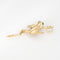 Pendentif Pendentif grenouille vintage en or jaune 14 carats, yeux émeraude 58 Facettes G13982