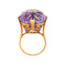 Bague 54 Bague cocktail rétro en or jaune 18 carats et améthyste 58 Facettes G13969