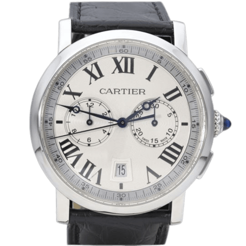 Montre Cartier Rotonde de Cartier - Montre chronographe en acier 58 Facettes MT47484