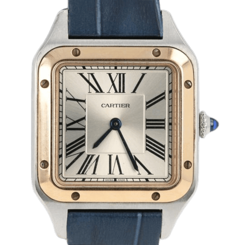 Montre Cartier Santos Dumont - Montre en acier et or rose 58 Facettes MT47605