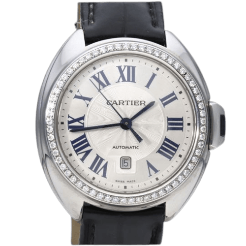 Montre Cartier Clé de Cartier - Montre en acier et diamants 58 Facettes MT47619