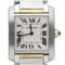 Montre Cartier Tank Française - Montre en or jaune et acier 58 Facettes MT47761