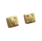 Vintage 18K gold stud earrings with chiseled Stars 