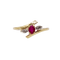18K gold and ruby Art Nouveau ring 