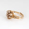 Bague Bague victorienne ancienne en or jaune 14k et diamants 1,50 ct 58 Facettes G13722