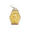 宗教奖章 Art Deco 18k 金 圣母玛利亚 玛丽 