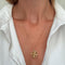 Pendentif trèfle ancien en or jaune et perle 58 Facettes