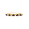 54 Demi-alliance - Bague en or jaune, diamants et saphirs 58 Facettes