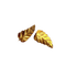 Boucles d'oreilles feuille en or jaune 18 carats 58 Facettes
