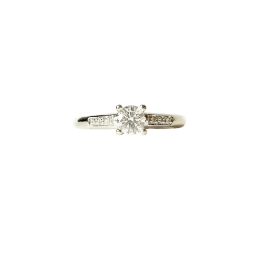 53 Mauboussin - Bague solitaire en or blanc et diamants 58 Facettes