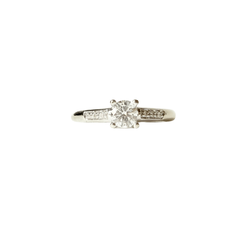 53 Mauboussin - Bague solitaire en or blanc et diamants 58 Facettes