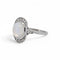 54 Art déco - Bague en or 18k, pierre de lune et diamants 58 Facettes RI-1083